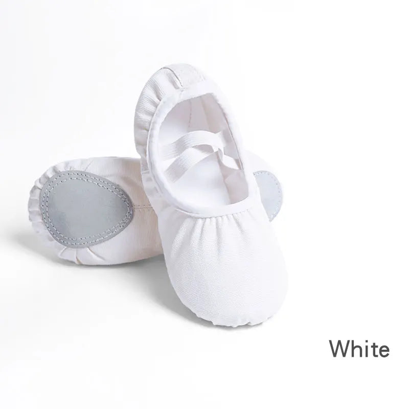 Canvas Ballet Shoe Soft Sole Flexible And Durable - Neighborhood Dancewear White