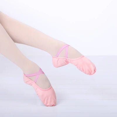 Canvas Ballet Shoe Soft Sole Flexible And Durable - Neighborhood Dancewear Pink