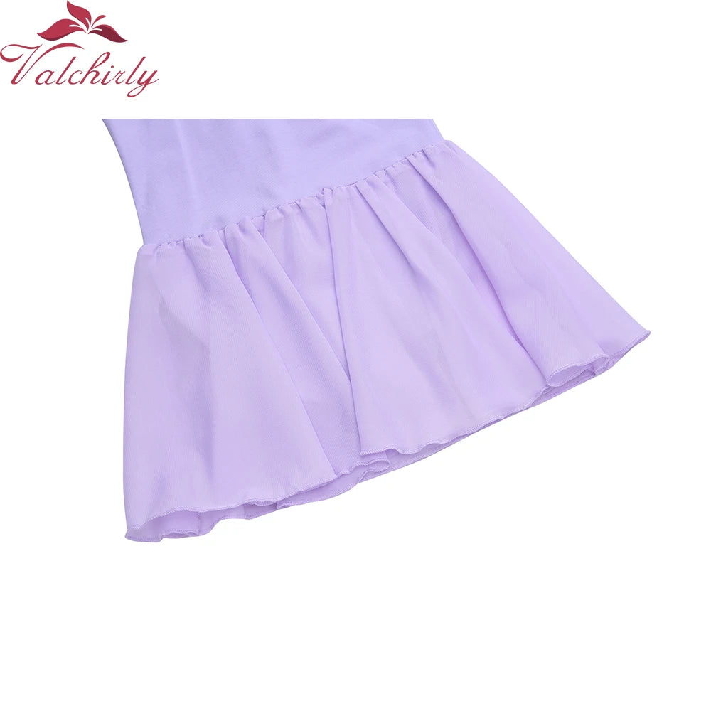 Girls Short Sleeve Leotard with Attached Skirt - Neighborhood Dancewear