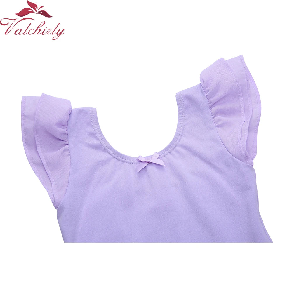 Girls Short Sleeve Leotard with Attached Skirt - Neighborhood Dancewear