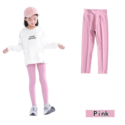 Girls High Waisted Leggings In Multiple Colors - Neighborhood Dancewear