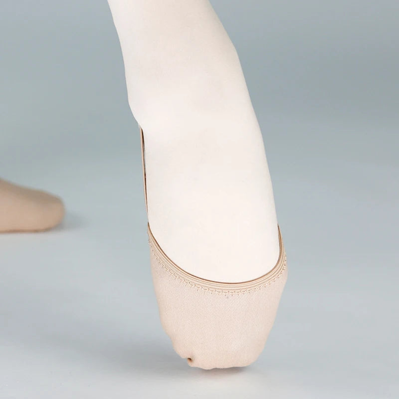 Half Sole Canvas Shoes Ballet Lyrical With Stretchy Elastics - Neighborhood Dancewear
