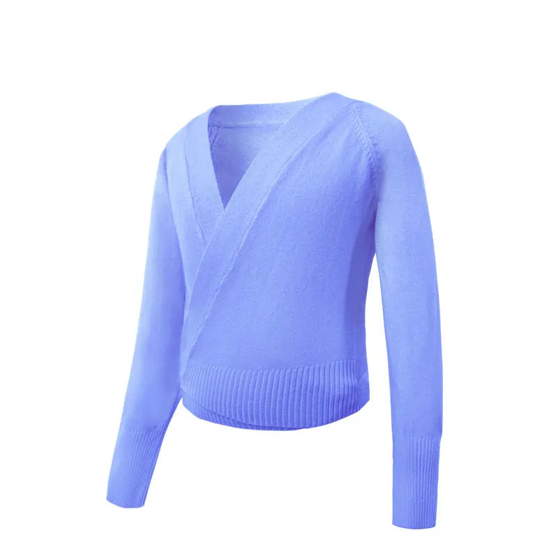 Girls Dance Wrap Sweater - Neighborhood Dancewear  Blue