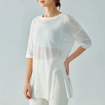 Women's Oversized Flowy T-shirt In Multiple Colors - White