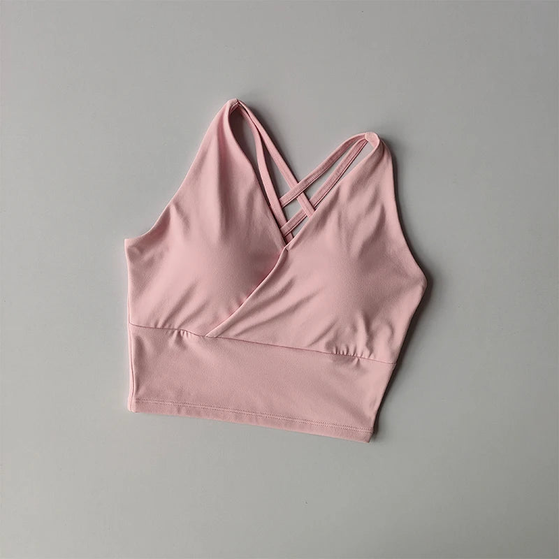Women's Sports Bra Supportive High Energy - Neighborhood Dancewear Light Pink
