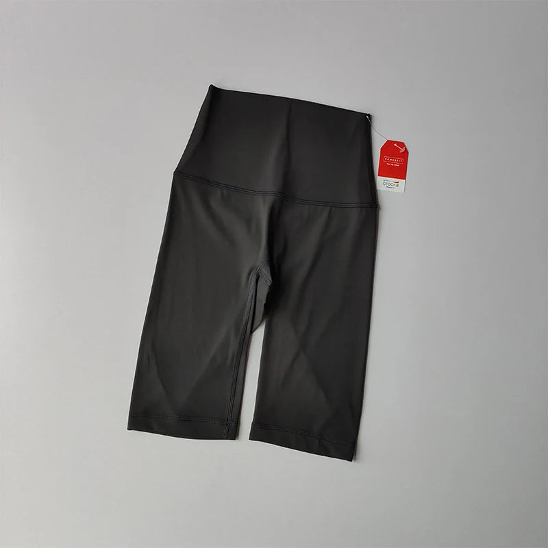 Adult High Waisted Shorts Quarter Length - Nei ghborhood Dancewear Black Grey Gray