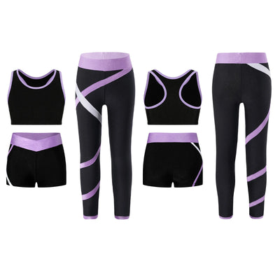 Girls 3 Piece Sports Set For Dance and Gymnastics - Neighborhood Dancewear