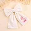 Ballet Shoes Embroidery Bow Hair Clip