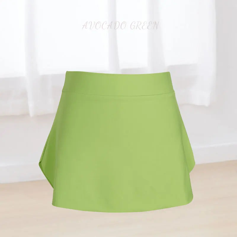 Girls Ballet Side Split Dance Skirt - Neighborhood Dancewear Lime Green