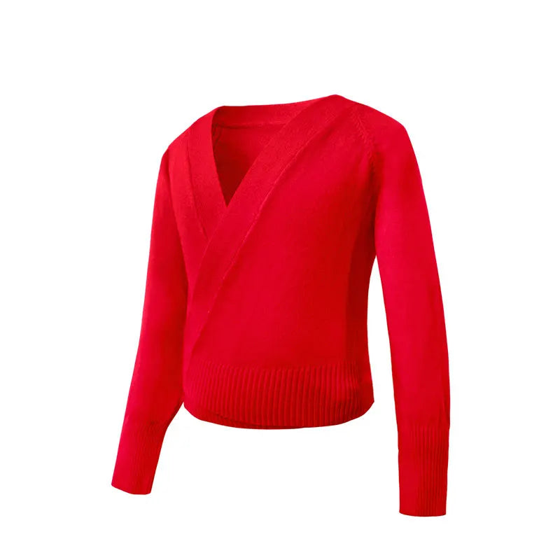 Girls Dance Wrap Sweater - Neighborhood Dancewear  Red