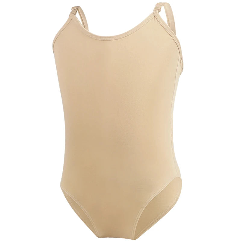 Girls Nude Spaghetti Strap Leotard - Neighborhood Dancewear