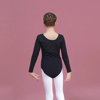 Girls Lace Long Sleeve Dance Leotard