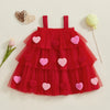 Girls Hearts Mesh Tulle Dress