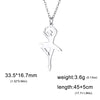 Stainless Steel Ballerina Necklace in Gold or Silver - Dancer Gifts Present