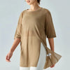 Women's Oversized Flowy T-shirt In Multiple Colors - Brown