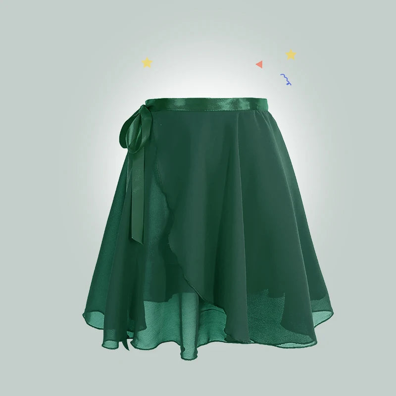 Women's Ballet Wrap Skirt Multiple Colors Available - Neighborhood Dancewear Hunter Green