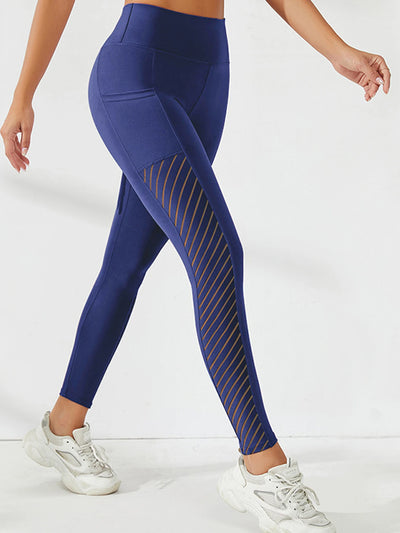 Side Mesh Leggings with Pockets for Women