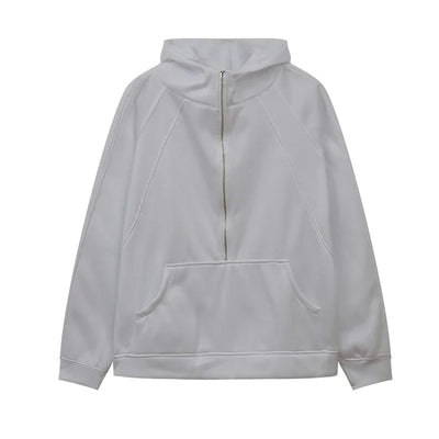 Half Zipper Hooded Sweater