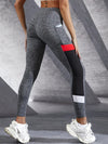 Adult Colorblocked Mesh High Waist Leggings with Side Pockets