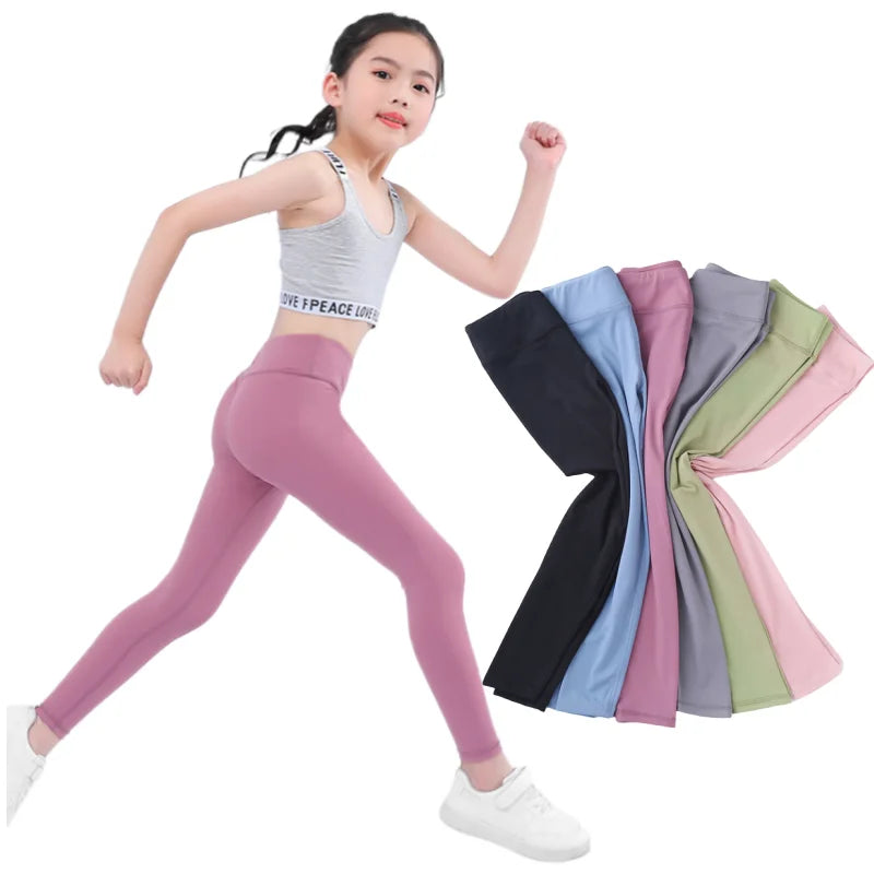 Girls High Waisted Leggings In Multiple Colors - Neighborhood Dancewear