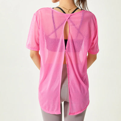 Women's Oversized Flowy T-shirt In Multiple Colors - Pink