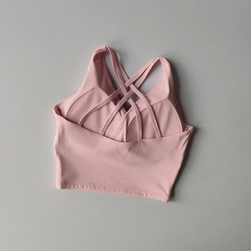 Women's Sports Bra Supportive High Energy - Neighborhood Dancewear Light Pink