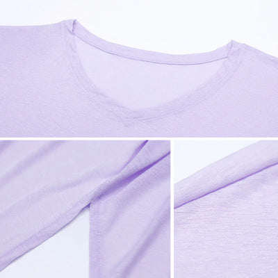 Women's Oversized Flowy T-shirt In Multiple Colors - Purple