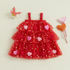 Girls Hearts Mesh Tulle Dress