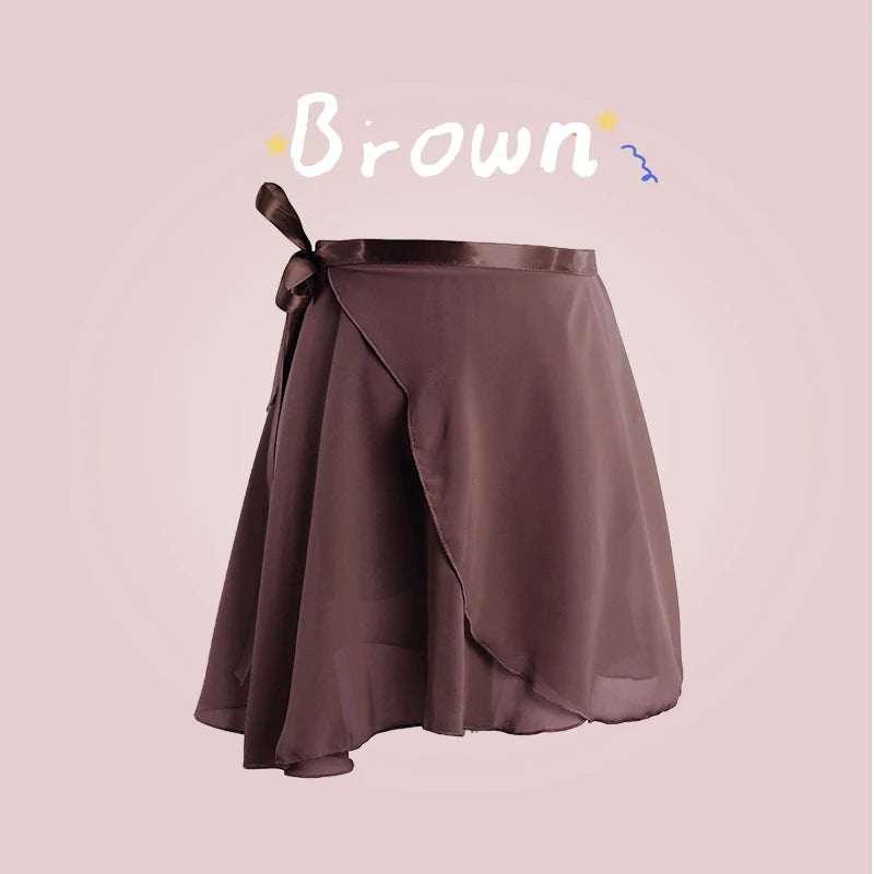 Women's Ballet Wrap Skirt Multiple Colors Available - Neighborhood Dancewear Brown