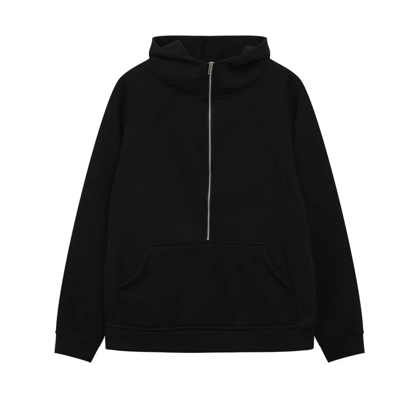Cozy Adult Half Zipped Hooded Sweater Dancer Approved - Black
