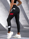 Adult Colorblocked Mesh High Waist Leggings with Side Pockets