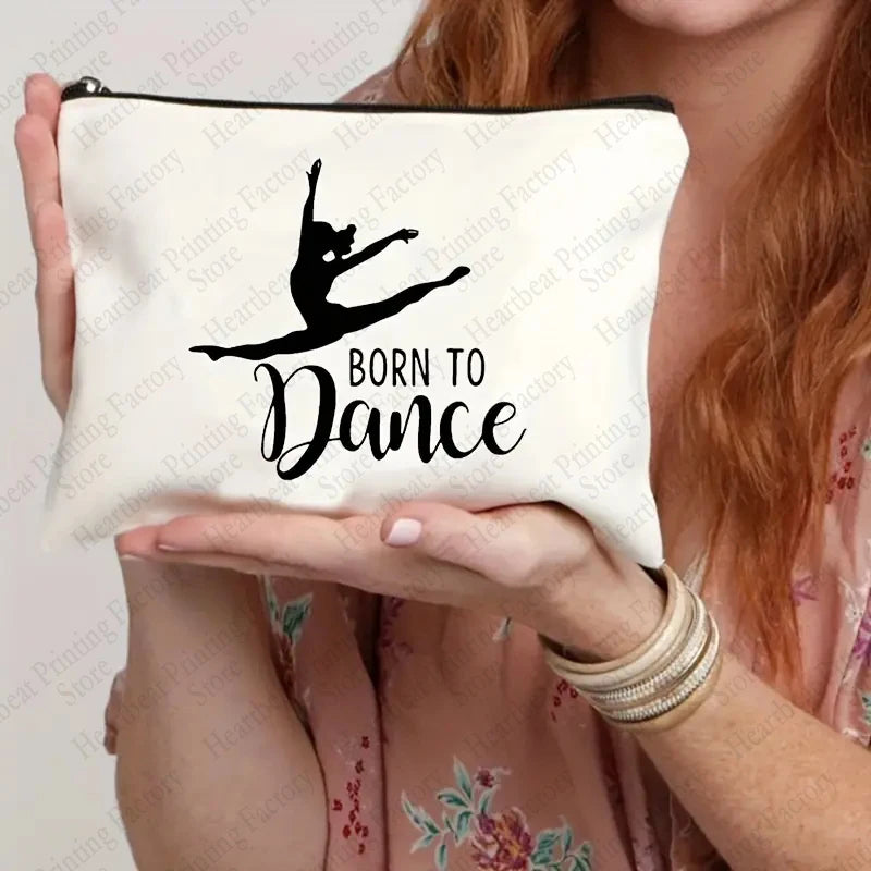Born To Dance Pattern Makeup Bag Pouch - Neighborhood Dancewear