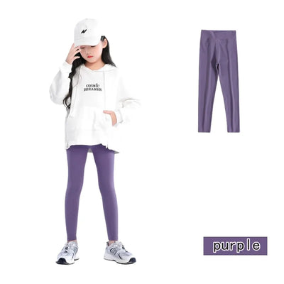 Girls High Waisted Leggings In Multiple Colors - Neighborhood Dancewear