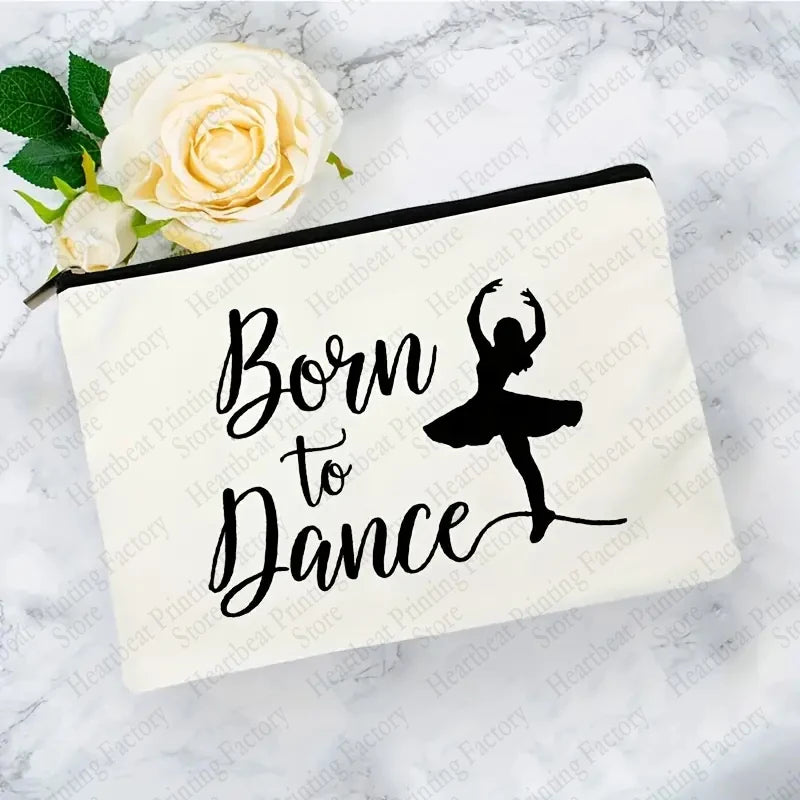 Born To Dance Pattern Makeup Bag Pouch - Neighborhood Dancewear