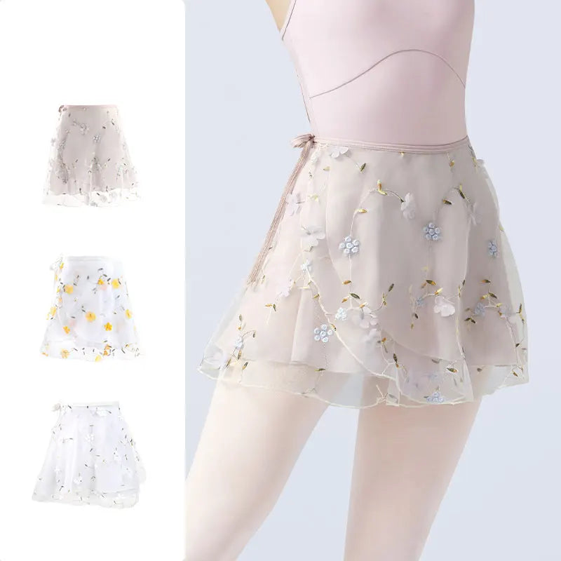 Women's Floral Wrap Ballet Dance Skirt - Neighborhood Dancewear