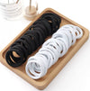 Elastic Hair Ties For Dance Class - Dancer Approved - Neighborhood Dancewear Black White