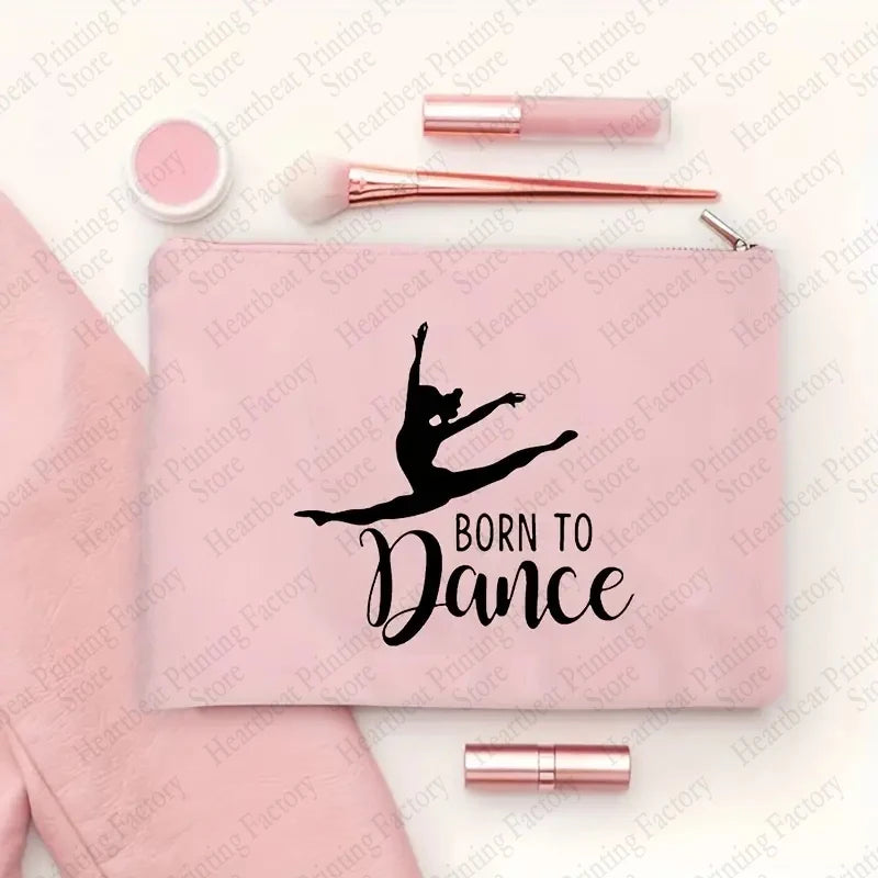 Born To Dance Pattern Makeup Bag Pouch - Neighborhood Dancewear
