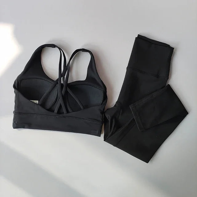 Cross Back Bra and Leggings Set for Women - Neighborhood Dancewear