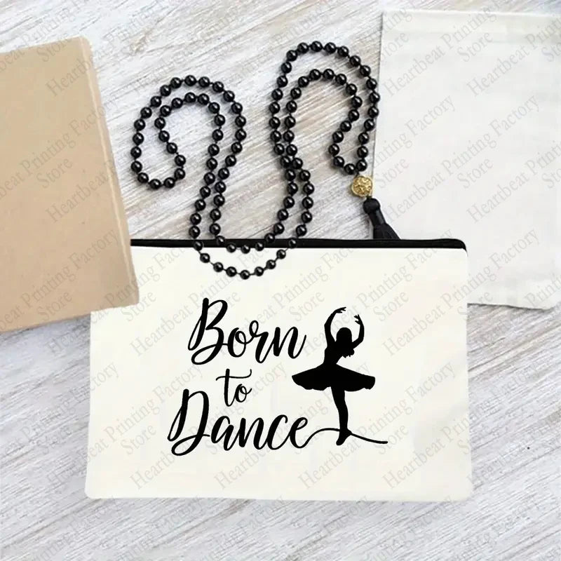 Born To Dance Pattern Makeup Bag Pouch - Neighborhood Dancewear