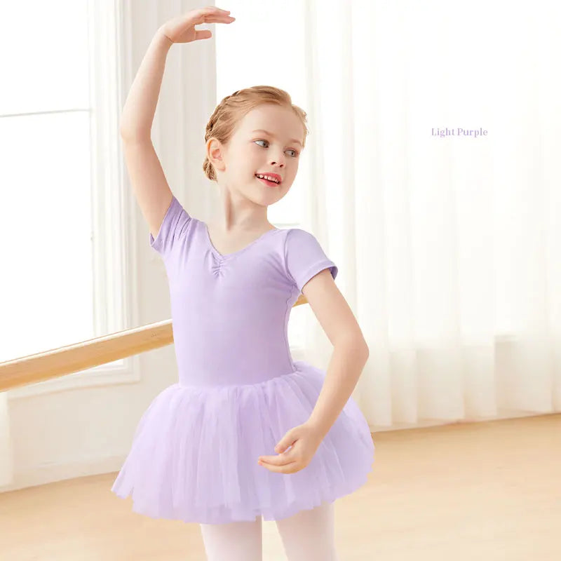 Girls Ballet Tutu Dance Dress Leotard With Full Lining - Neighborhood Dancewear Purple