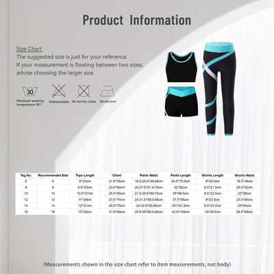 Girls 3 Piece Sports Set For Dance and Gymnastics - Neighborhood Dancewear