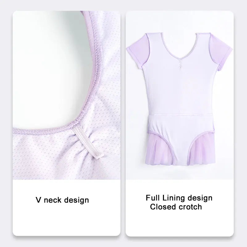 Girls Ballet Tutu Dance Dress Leotard With Full Lining - Neighborhood Dancewear