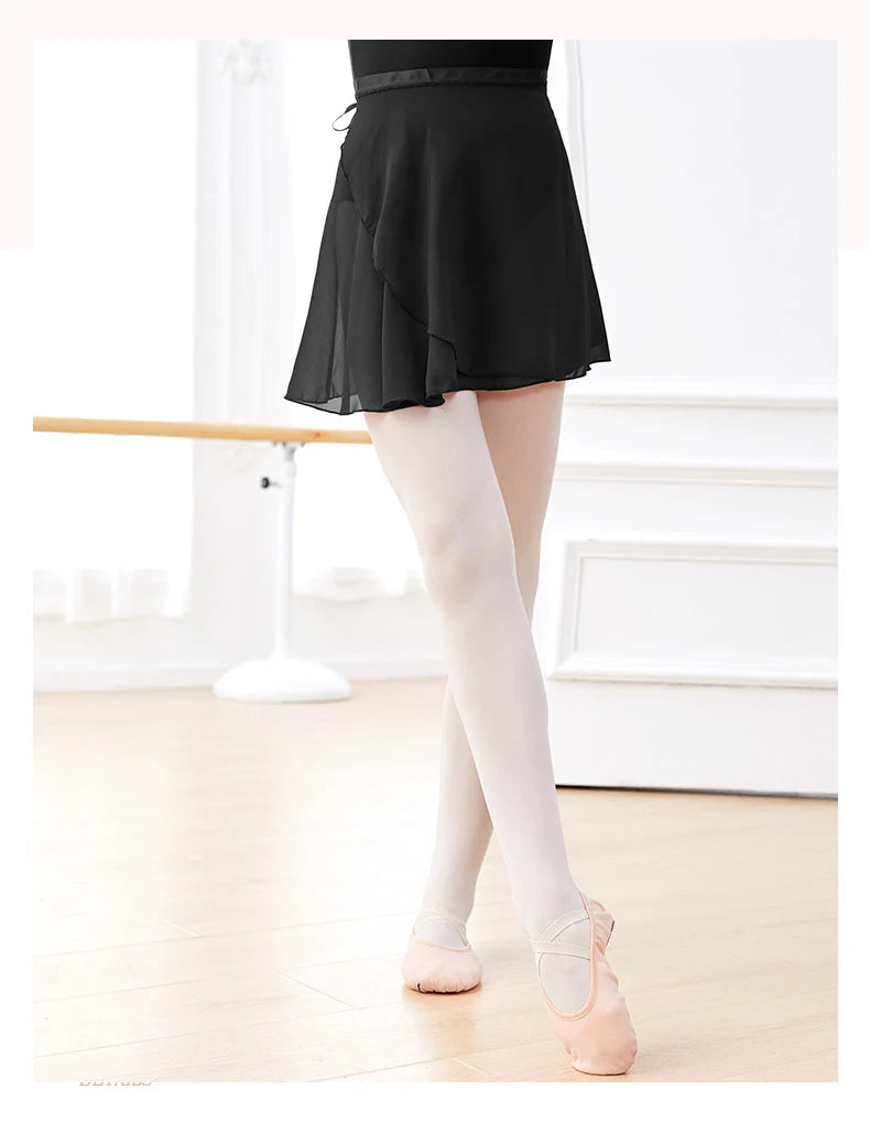 Women's Ballet Wrap Skirt Multiple Colors Available - Neighborhood Dancewear Black