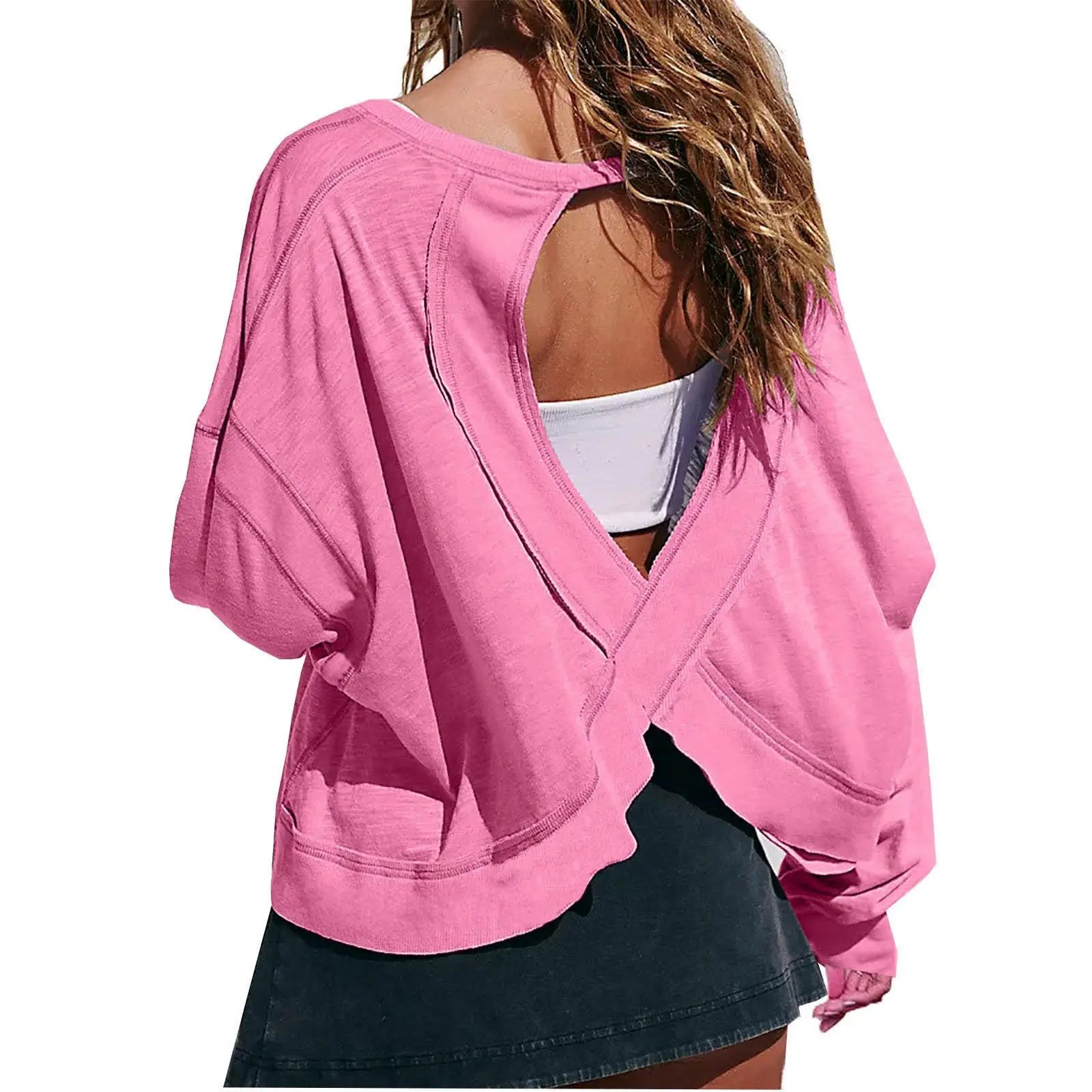 Women's Loose Long-Sleeved Shirt Cozy And Flowy - Neighborhood Dancewear