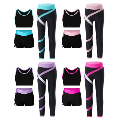 Girls 3 Piece Sports Set For Dance and Gymnastics - Neighborhood Dancewear