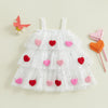 Girls Hearts Mesh Tulle Dress