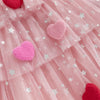 Girls Hearts Mesh Tulle Dress