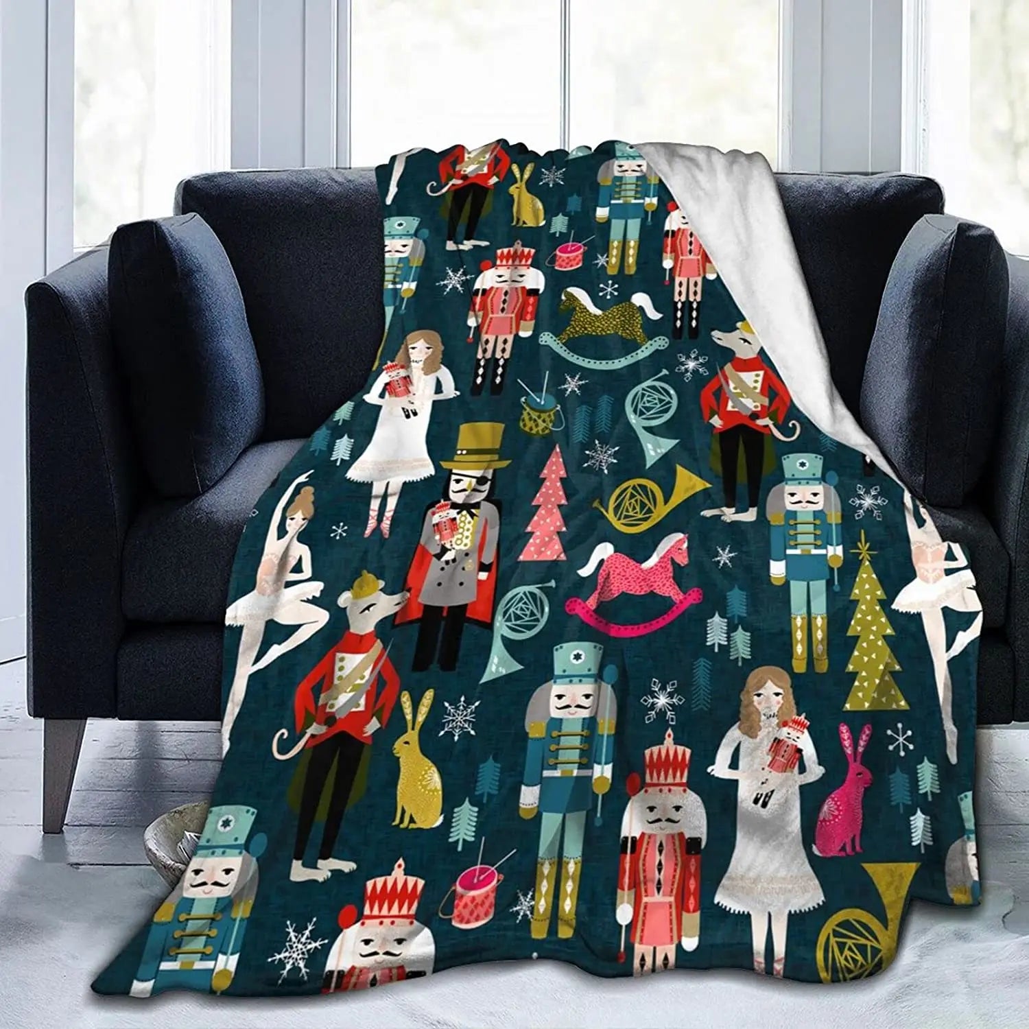 Christmas Nutcracker Throw Blanket - Neighborhood Dancewear 