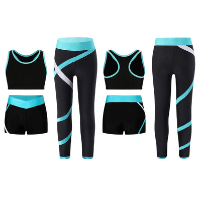 Girls 3 Piece Sports Set For Dance and Gymnastics - Neighborhood Dancewear