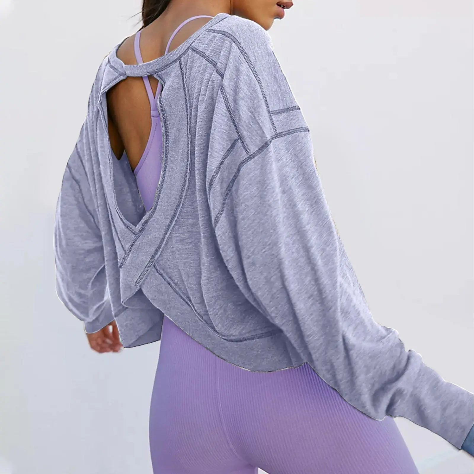 Women's Loose Long-Sleeved Shirt Cozy And Flowy - Neighborhood Dancewear